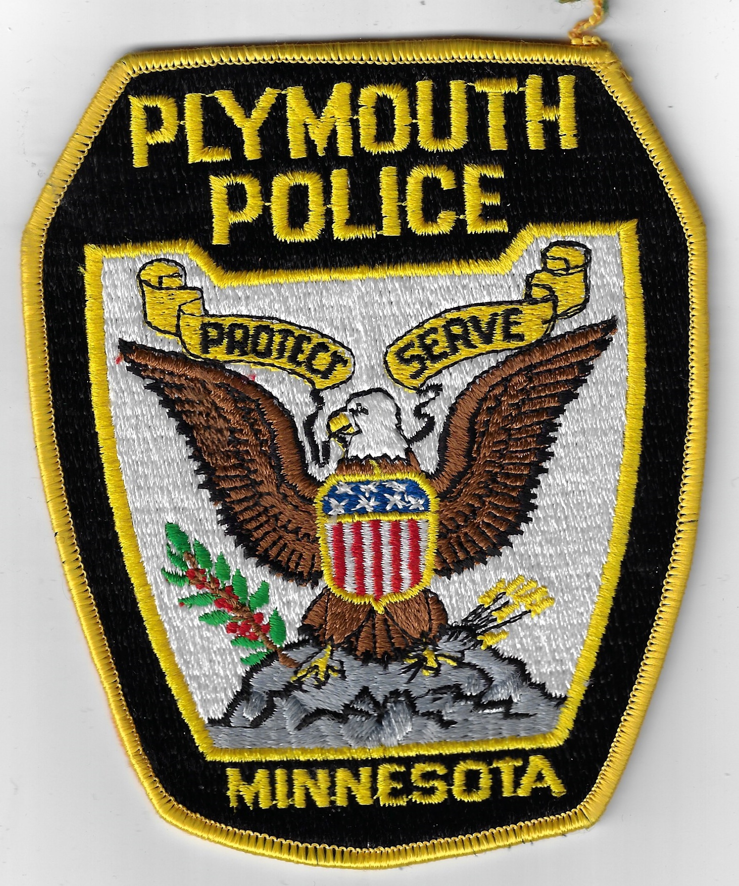 United States Plymouth Police Minnesota Cloth Patch