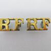 Pair of Royal Fusiliers (R.F.) Officers Shoulder Titles