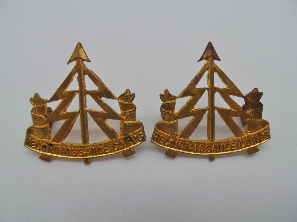 Pair of Reconnaissance Corps Collar Badges