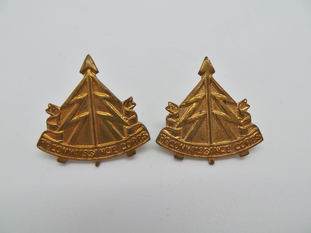 Pair of Reconnaissance Corps Mess Dress Collar Badges