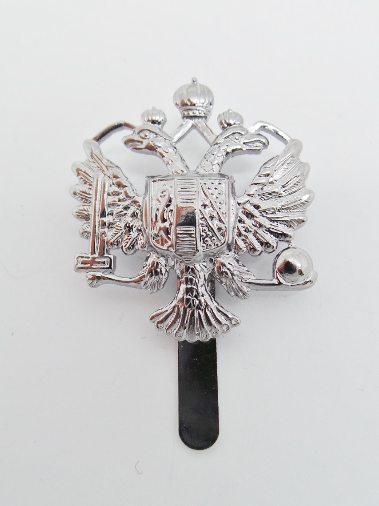 Queen's Dragoon Guards Chrome Cap Badge