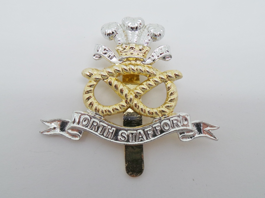 North Staffordshire Regiment Anodised (Staybrite) Cap Badge