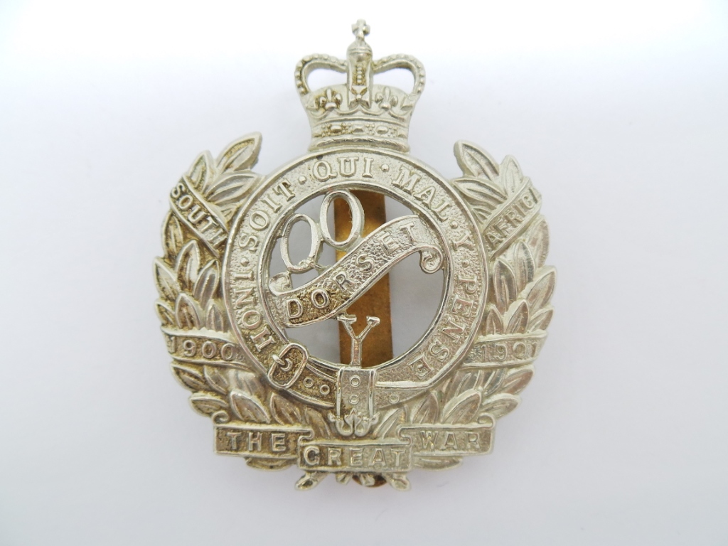Queen's Own Dorset Yeomanry Cap Badge - Queen's Crown
