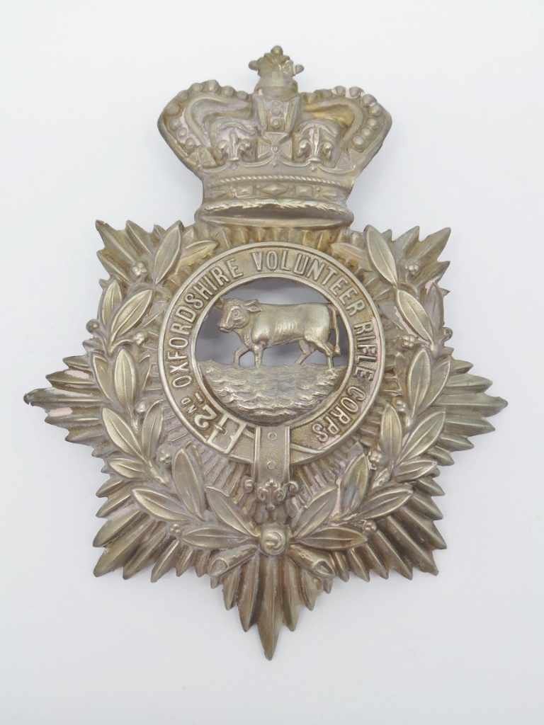 Victorian 2nd Oxfordshire Volunteer Rifle Corps Helmet Plate