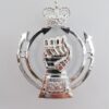 Royal Armoured Corps (R.A.C.) Anodised (Staybrite) Cap Badge - Queen's Crown