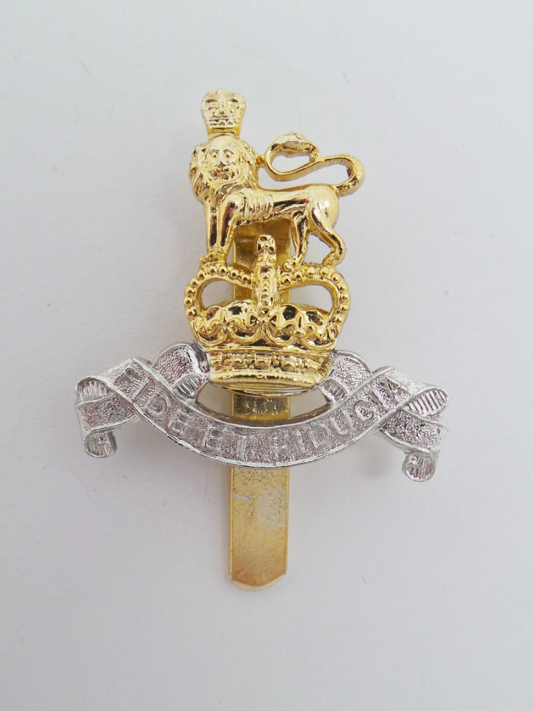 Royal Army Pay Corps (R.A.P.C.) Anodised (Staybrite) Beret Badge - Queen's Crown