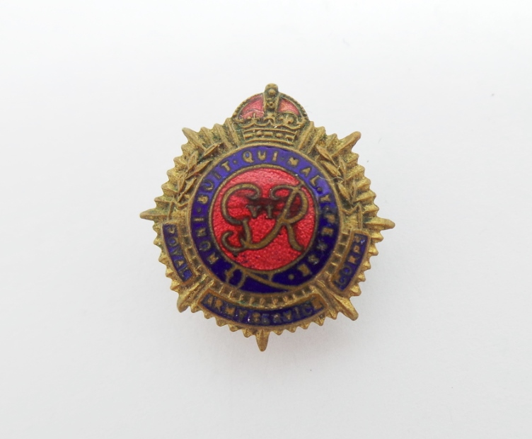 George VI Royal Army Service Corps (R.A.S.C.) Enamelled Lapel Badge