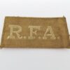 WW1 Royal Field Artillery (R.F.A.) Cloth Slip On Shoulder Title