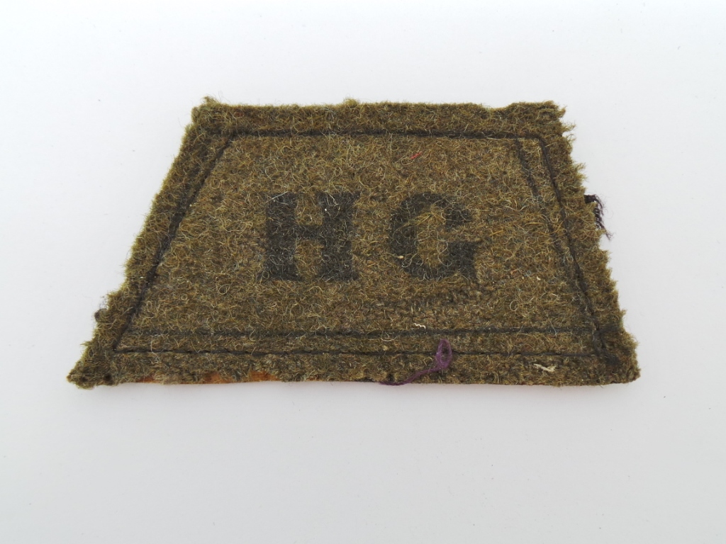 Home Guard (H.G.) Cloth Printed Shoulder Title