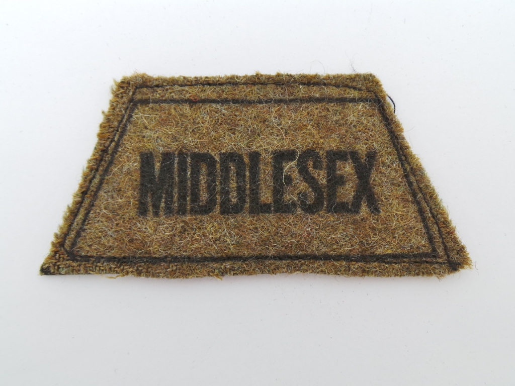 Middlesex Regiment (MIDDLESEX) Cloth Printed Slip On Shoulder Title