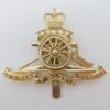 Royal Artillery Anodised (Staybrite) Cap Badge - Queen's Crown