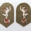 Pair of Royal Signals Cloth Collar Badges