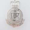 Royal Military Academy Sandhurst Anodised (Staybrite) Cap Badge - Queen's Crown