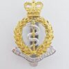 Royal Army Medical Corps (R.A.M.C.) Anodised (Staybrite) Cap Badge - Queen's Crown