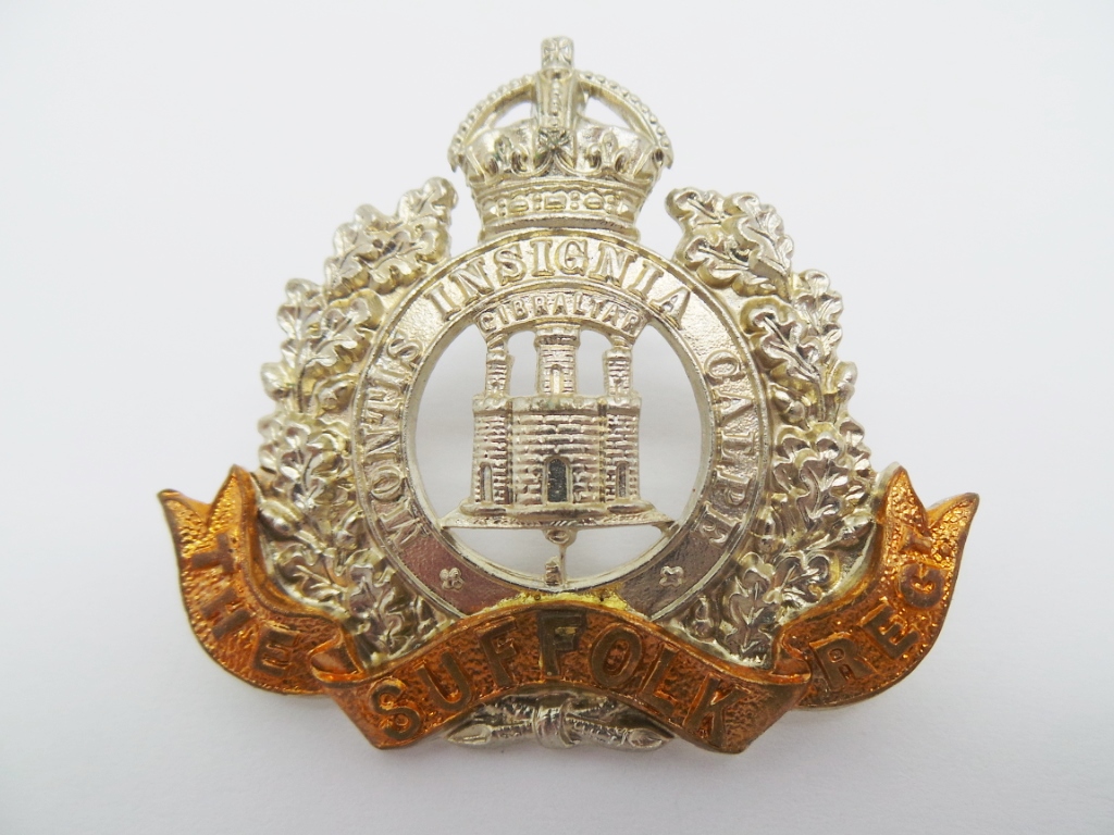 Edward VII Suffolk Regiment Cap Badge