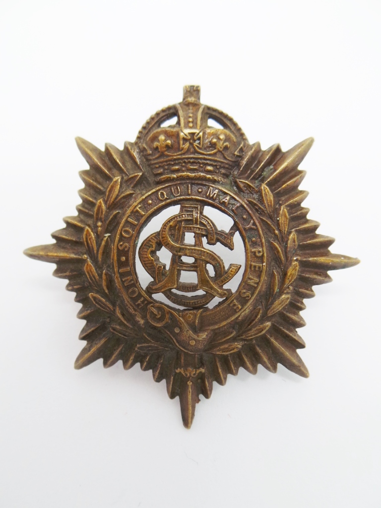 Army Service Corps Officer's Service Dress Cap Badge - King's Crown