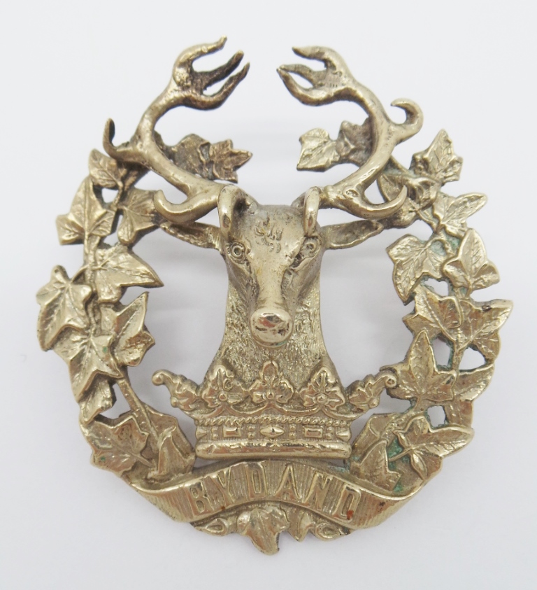 Gordon Highlanders Officer's Unmarked Silver Cap Badge