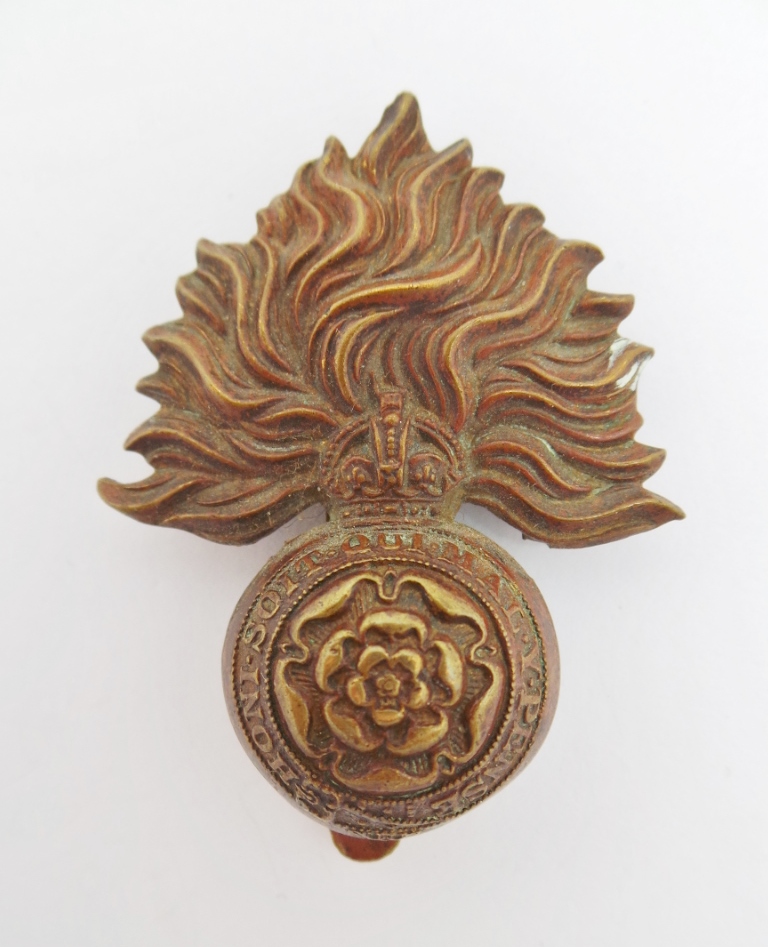 Royal Fusiliers Cap Badge - King's Crown