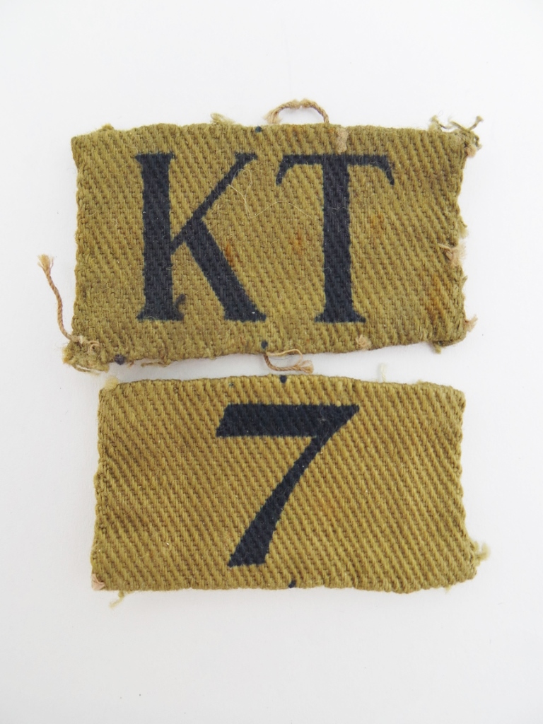 Kent Home Guard Printed Arm Badge Insignia (KT 7)