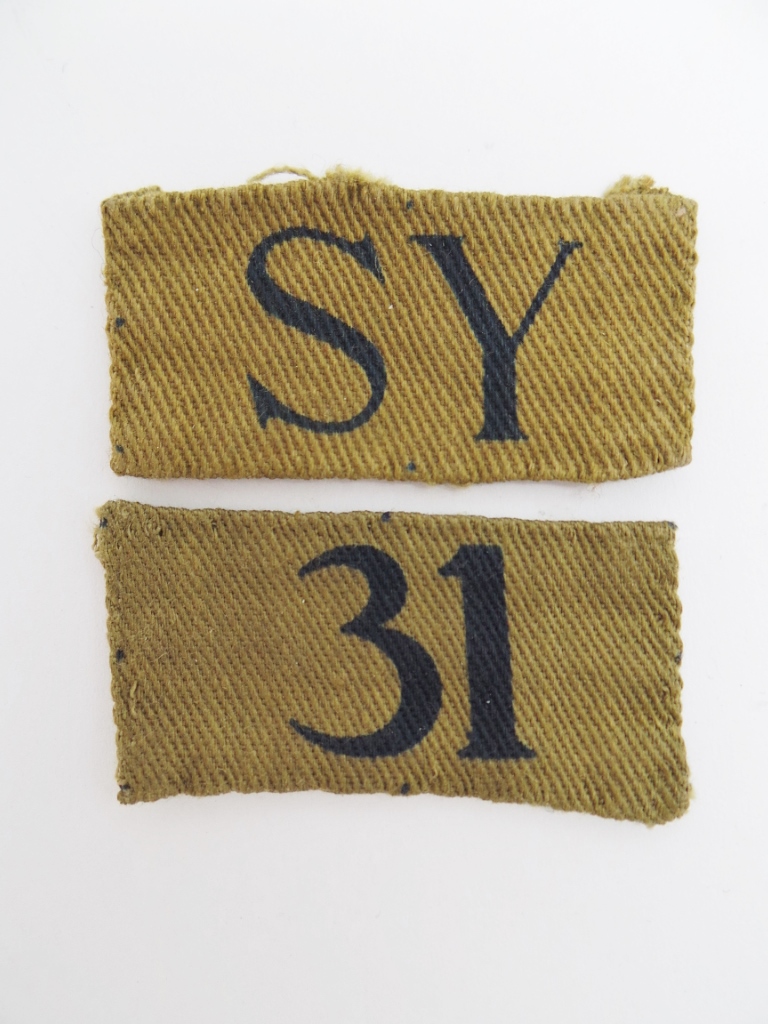 Surrey Home Guard Printed Arm Badge Insignia (SY 31)