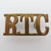Royal Tank Corps (R.T.C.) Shoulder Title
