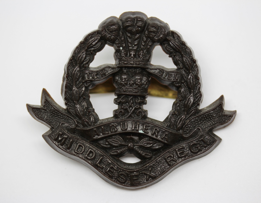 Middlesex Regiment WW2 Plastic Economy Cap Badge