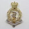 Royal Army Medical Corps (R.A.M.C.) Anodised (Staybrite) Cap Badge - Queen's Crown