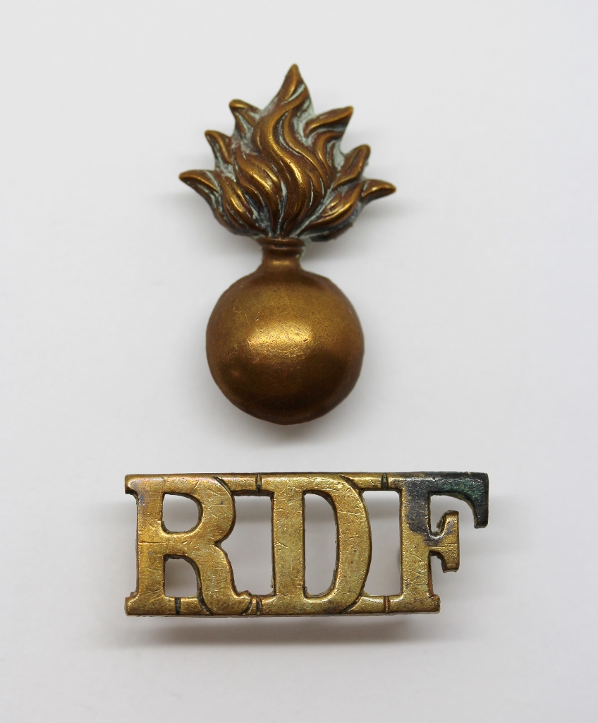 Royal Dublin Fusiliers (R.D.F.) Shoulder Title