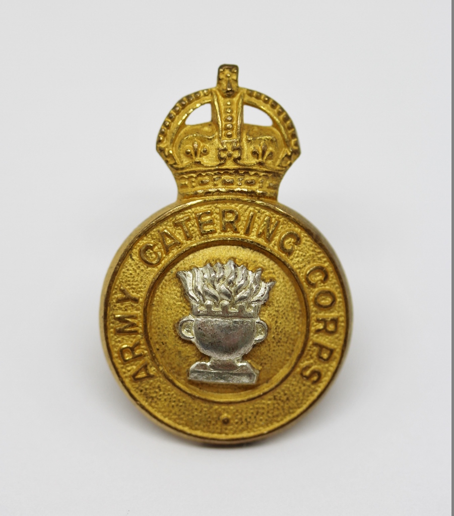 Army Catering Corps Officer's Dress Collar Badge - King's Crown