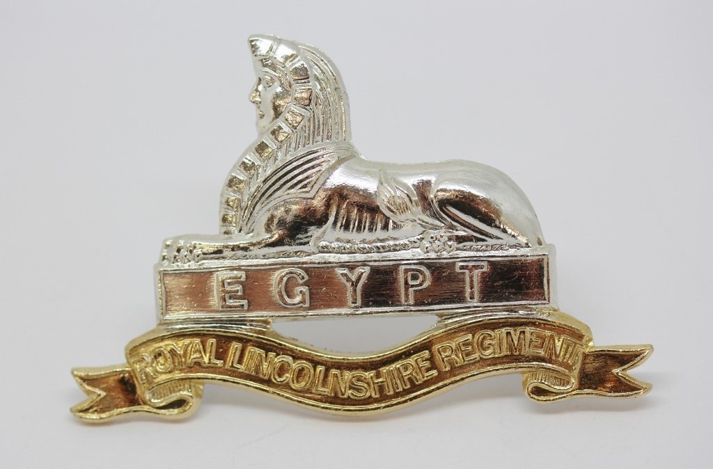 Royal Lincolnshire Regiment Anodised (Staybrite) Cap Badge