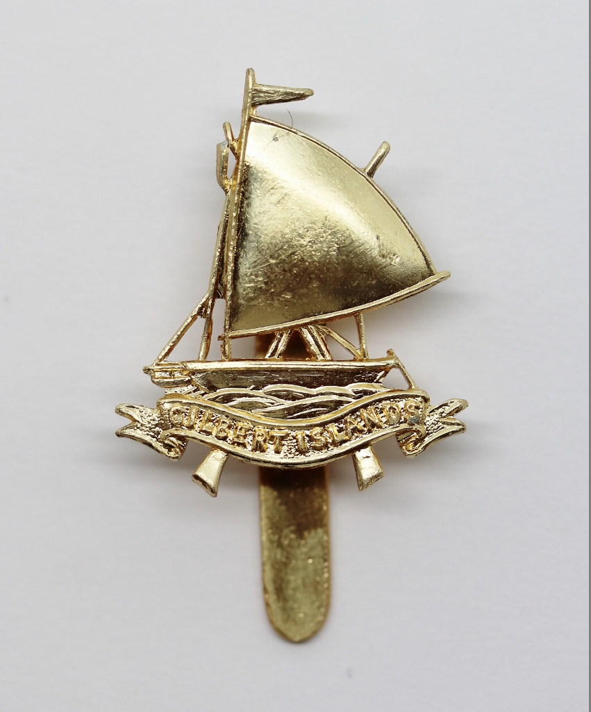 Gilbert Islands Defence Force Anodised (Staybrite) Cap Badge