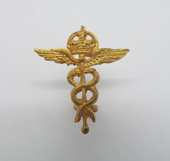 Royal Air Force (R.A.F.) Medical Branch Officer's Dress Collar Badge - King's Crown