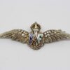 Royal Air Force (R.A.F.) Sterling Silver & Enamel Sweetheart Brooch - King's Crown