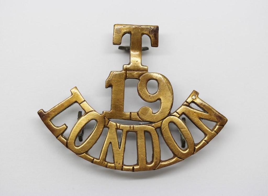 19th Bn (St. Pancras) London Regiment (T/19/LONDON) Shoulder Title