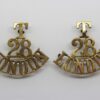 Pair of 28th Bn (Artist Rifles) London Regiment (T/28/LONDON) Shoulder Titles