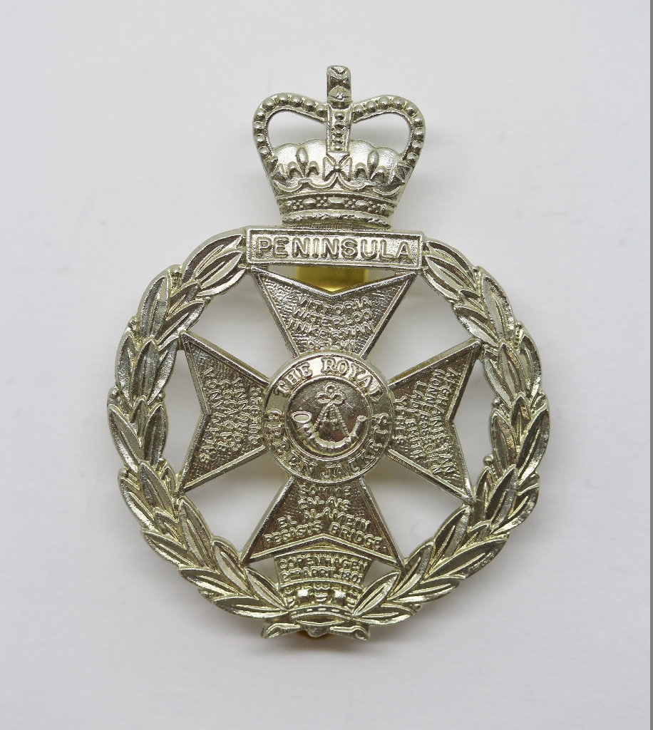 Royal Green Jackets Cap Badge - Queen's Crown