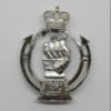 Royal Armoured Corps (R.A.C.) Anodised (Staybrite) Cap Badge - Queen's Crown