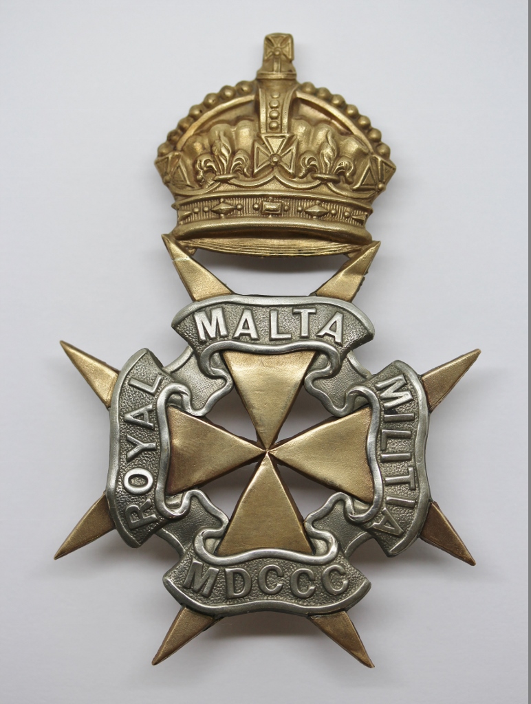 Edward VII Royal Malta Militia Helmet Plate