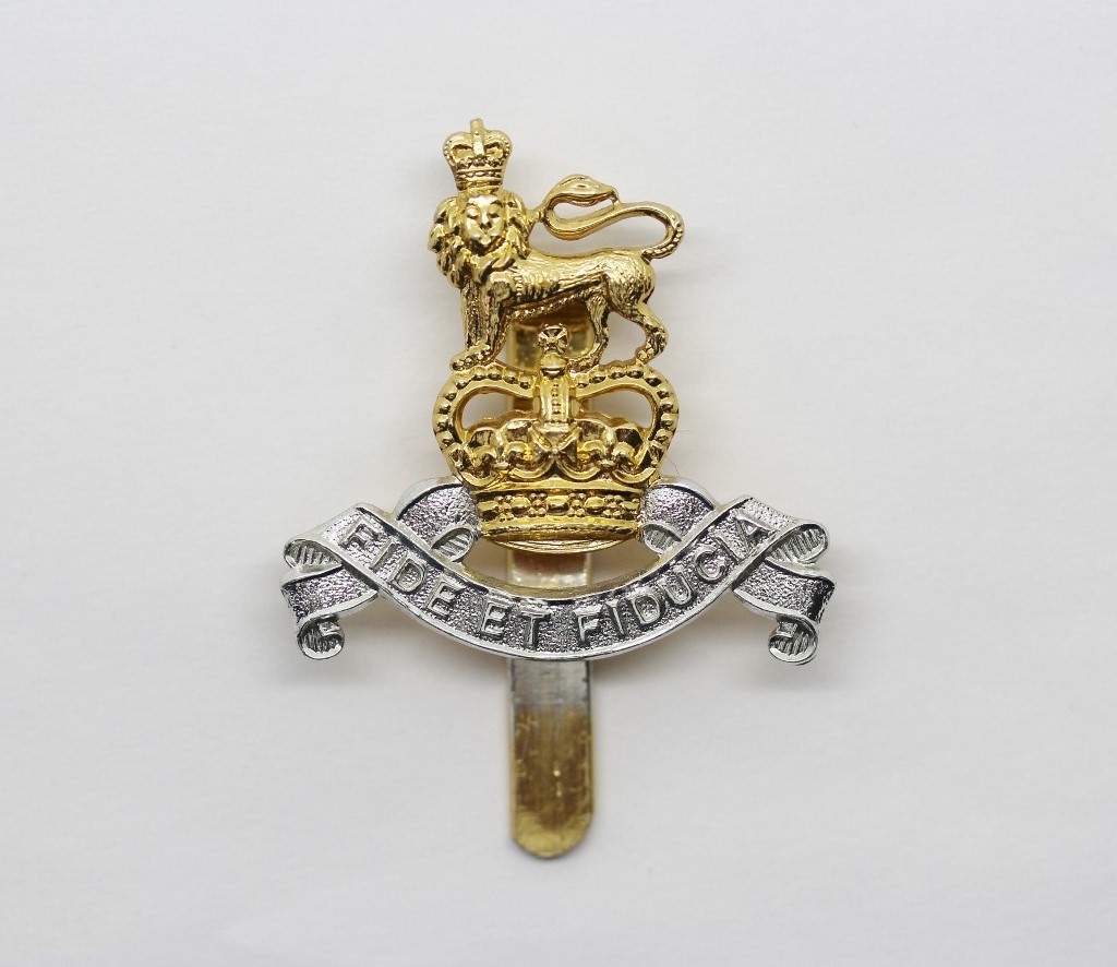 Royal Army Pay Corps (R.A.P.C.) Anodised (Staybrite) Beret Badge - Queen's Crown