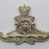 Royal Artillery Anodised (Staybrite) Cap Badge - Queen's Crown