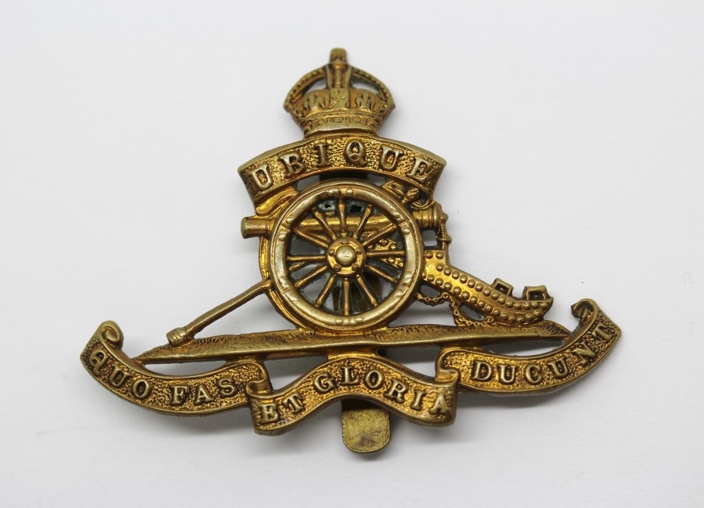 Royal Artillery Cap Badge - King's Crown
