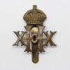 20th Hussars Cap Badge - King's Crown