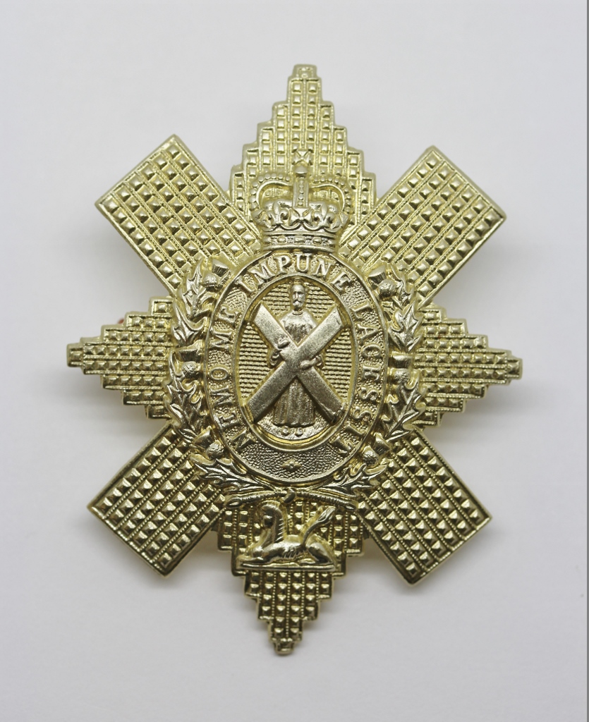 Black Watch (Royal Highlanders) Cap Badge - Queen's Crown