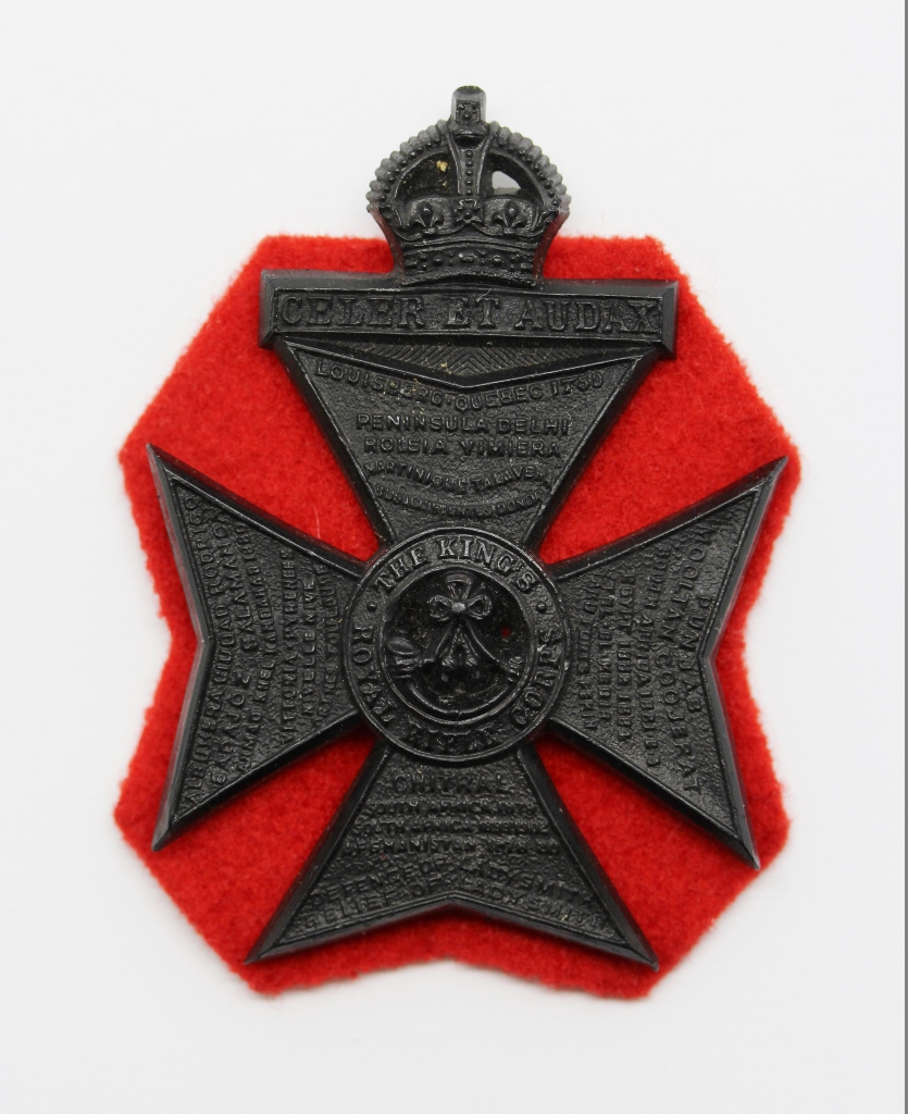 King's Royal Rifle Corps (K.R.R.C.) WW2 Plastic Economy Cap Badge