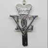 5th Dragoon Guards Anodised (Staybrite) Cap Badge - Queen's Crown