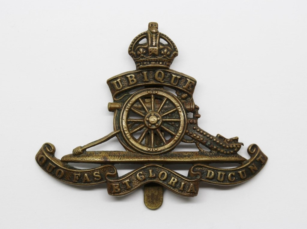 Royal Artillery Cap Badge - King's Crown