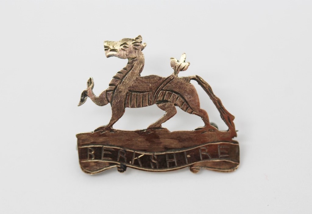Royal Berkshire Regiment Sterling Silver Sweetheart Brooch