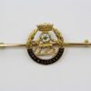 York & Lancaster Regiment 9ct Gold & Enamel Sweetheart Brooch