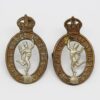 Pair of Royal Signals Collar Badges - King's Crown (1st Pattern)
