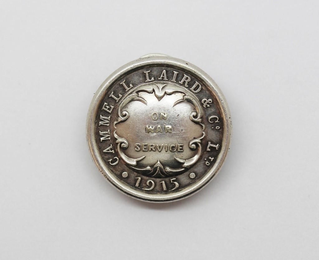 WW1 Cammell Laird & Co. Ltd. 1915 On War Service Lapel Badge